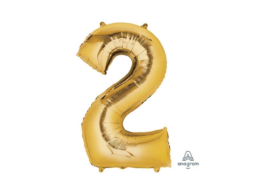 GLOBO MYLAR N 2 DORADO 32 (80CM) CADENACI