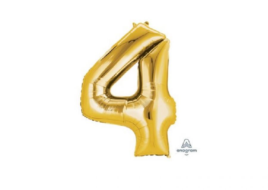 GLOBO MYLAR N 4 DORADO 32 (80CM) CADENACI