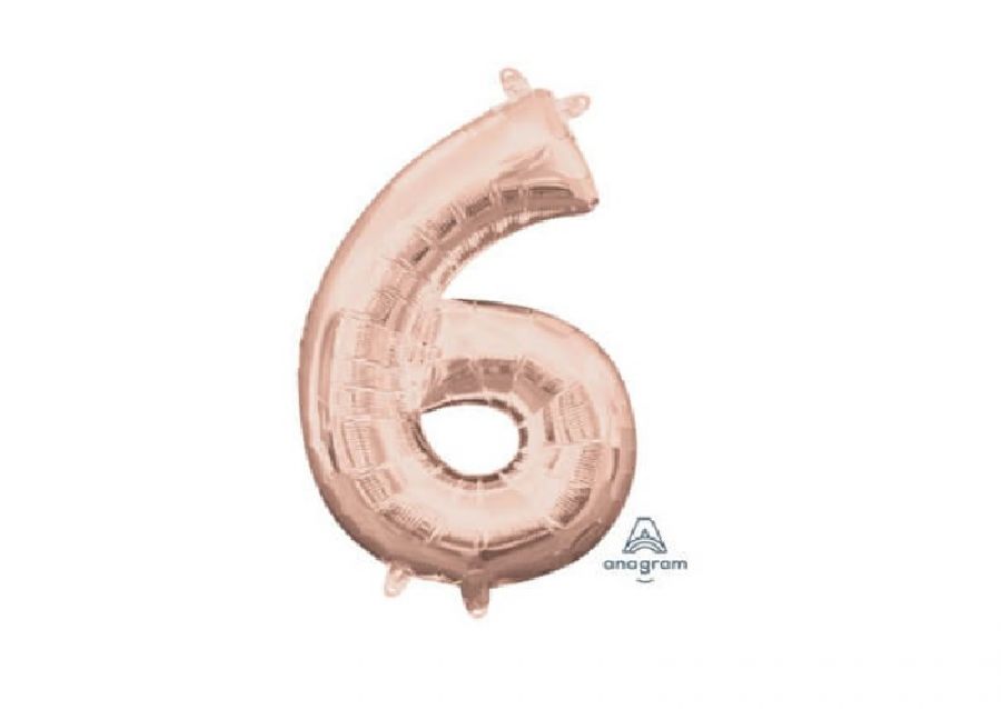 GLOBO MYLAR N 6 ROSE GOLD 16 (40CM) CADENACI