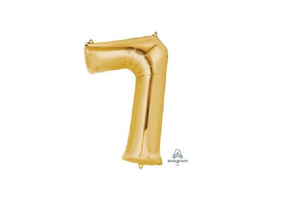 GLOBO MYLAR N 7 DORADO 16 (40CM) CADENACI