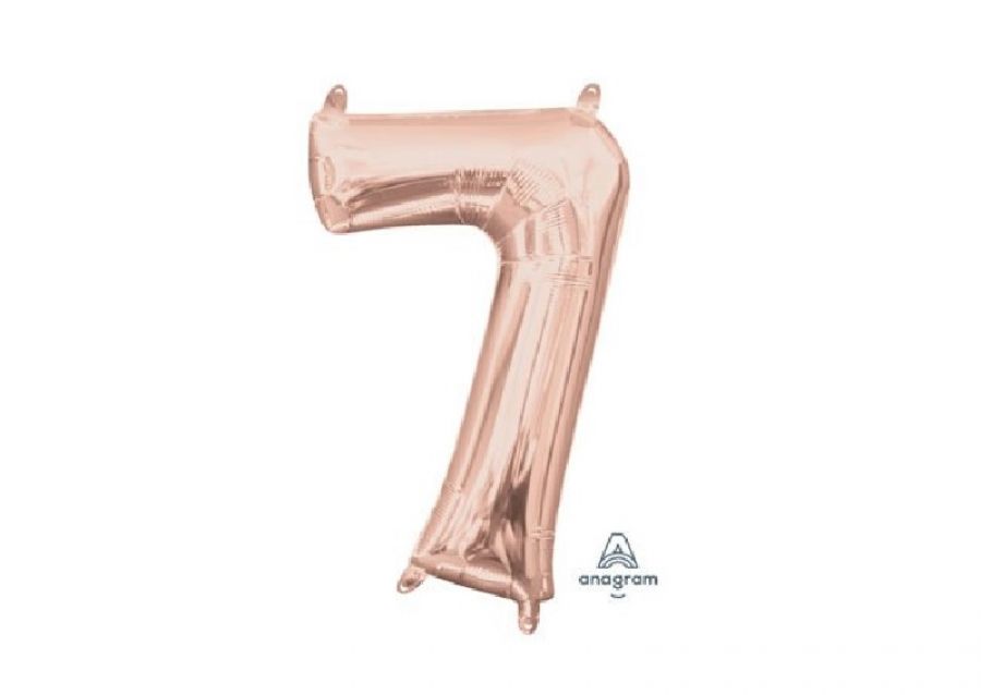GLOBO MYLAR N 7 ROSE GOLD 16 (40CM) CADENACI