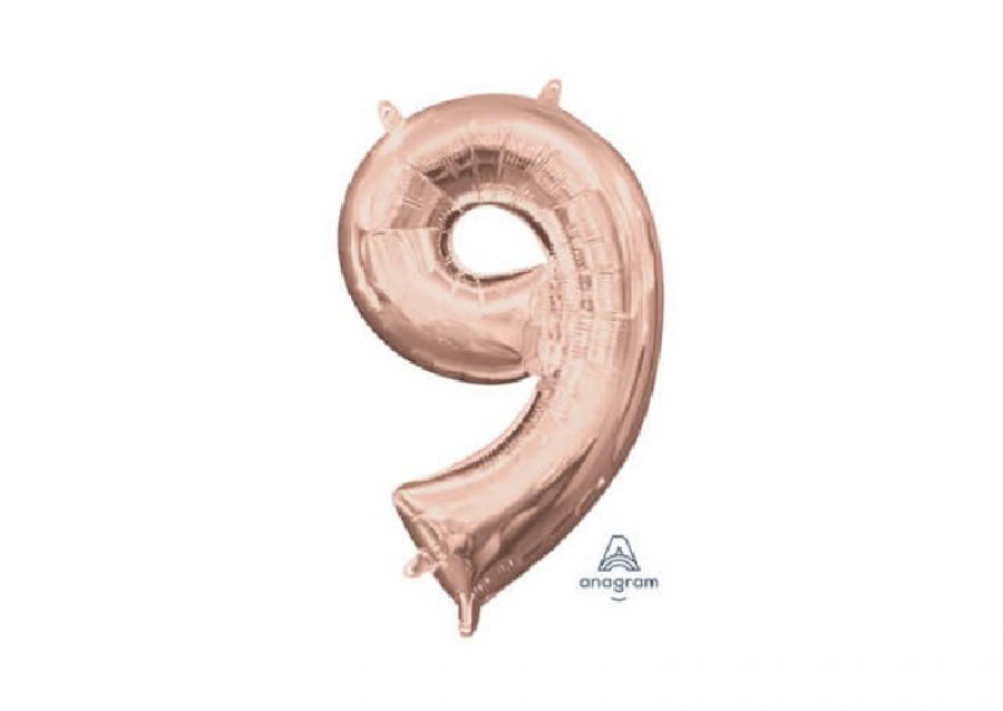 GLOBO MYLAR N 9 ROSE GOLD 16 (40CM) CADENACI