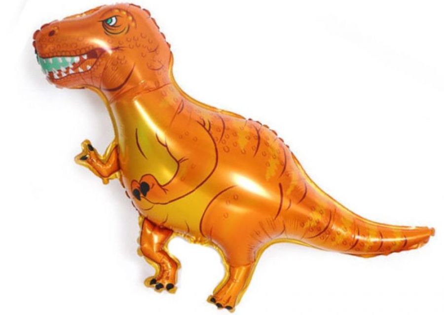 GLOBO MYLAR SILUETA DINOSAURIO T REX NARANJA 104X77CM (DBCY-B0420) CHG