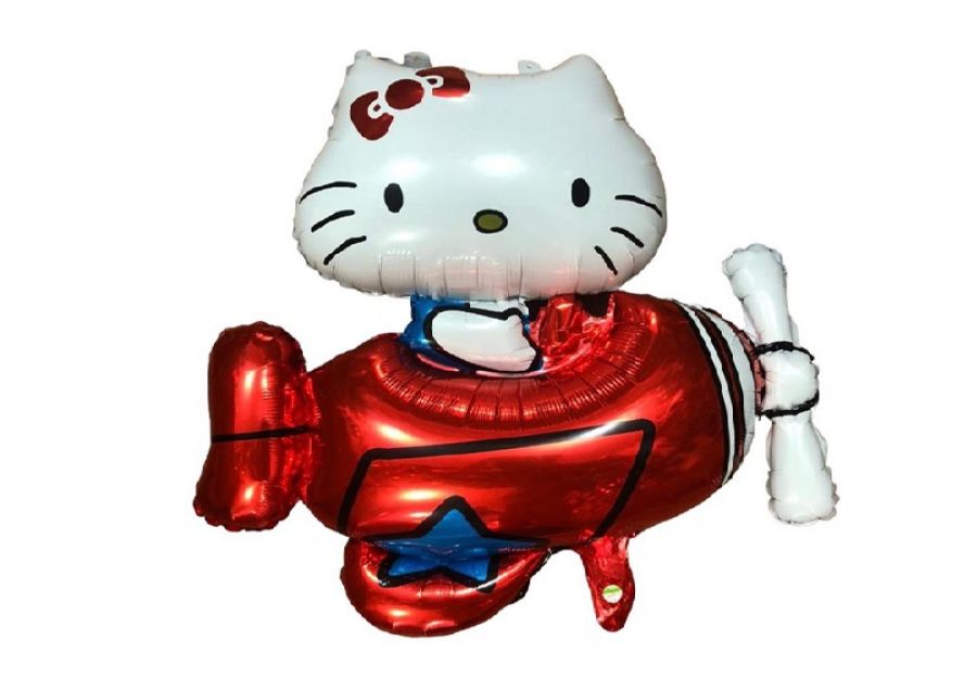 GLOBO MYLAR SILUETA HELLO KITTY AVION 70 CM (A0530) CHG