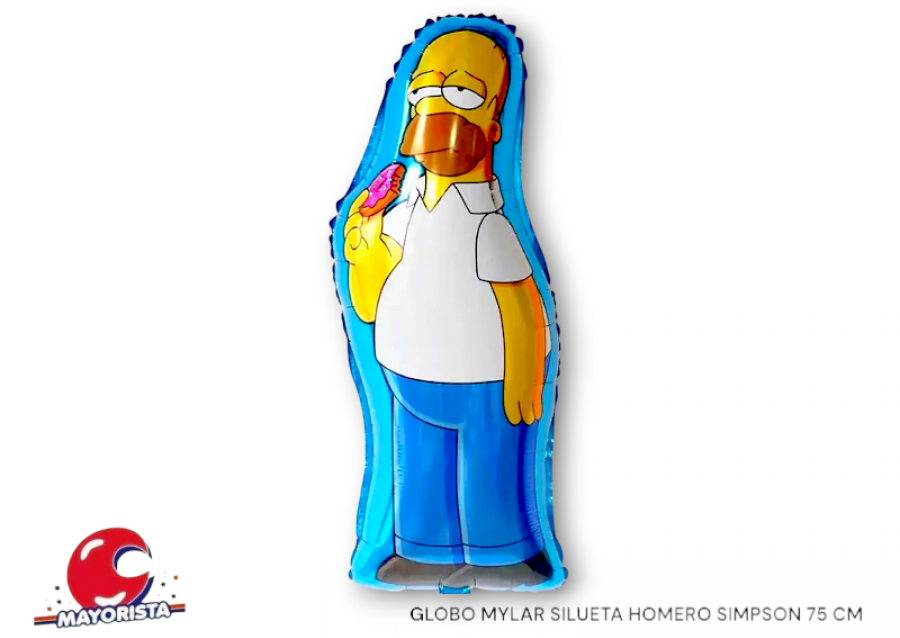 GLOBO MYLAR SILUETA HOMERO SIMPSON 75 CM - CHG