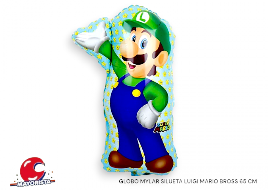 GLOBO MYLAR SILUETA LUIGI PARADO MARIO BROSS 65 CM (GF-A0278) CHG