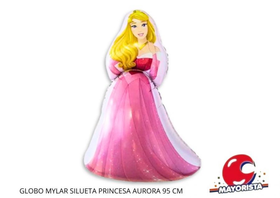 [2307] GLOBO MYLAR SILUETA PRINCESA AURORA 95 CM - CHG