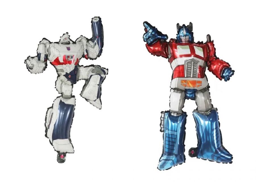 [3642] GLOBO MYLAR SILUETA TRANSFORMERS BLANCO 65 CM (TR-012) CHG