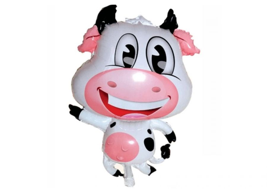 [2867] GLOBO MYLAR SILUETA VACA LOLA PARADA 40CM (MN117) CHG