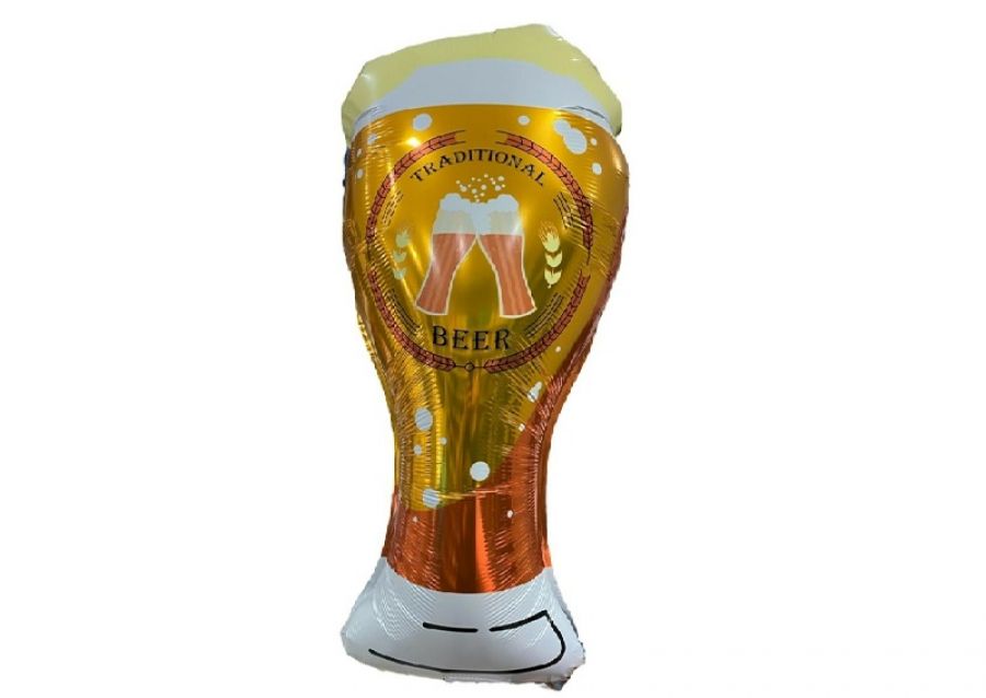 [6075] GLOBO MYLAR SILUETA VASO CERVEZA 75CM  - CHG