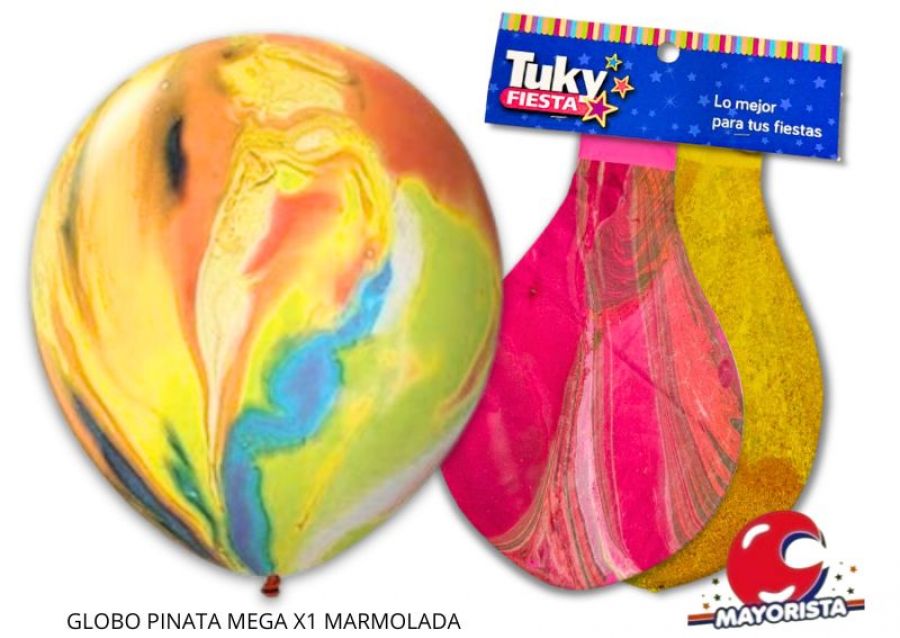 [3583] GLOBO PINATA MEGA X1 MARMOLADA - TUKY