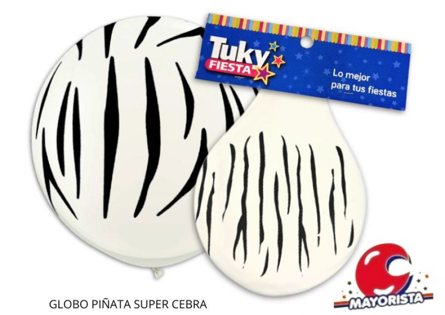 [3399] GLOBO PINATA SUPER CEBRA - TUKY