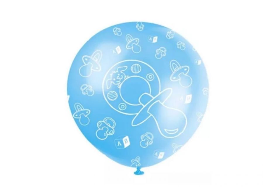 [6369] GLOBO PINATA SUPER CELESTE CHUPETES BLANCOS - TUKY
