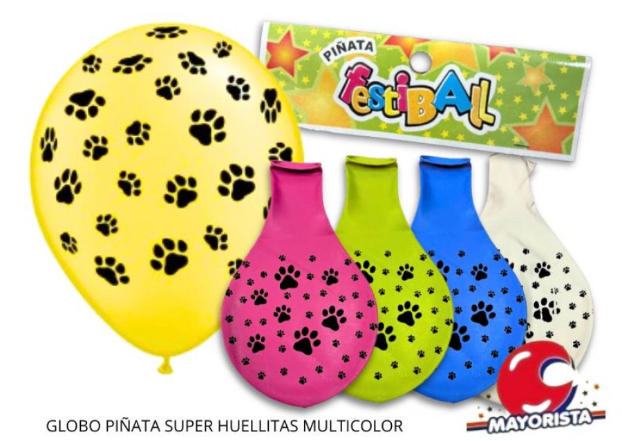 [6154] GLOBO PINATA SUPER HUELLITAS - TUKY
