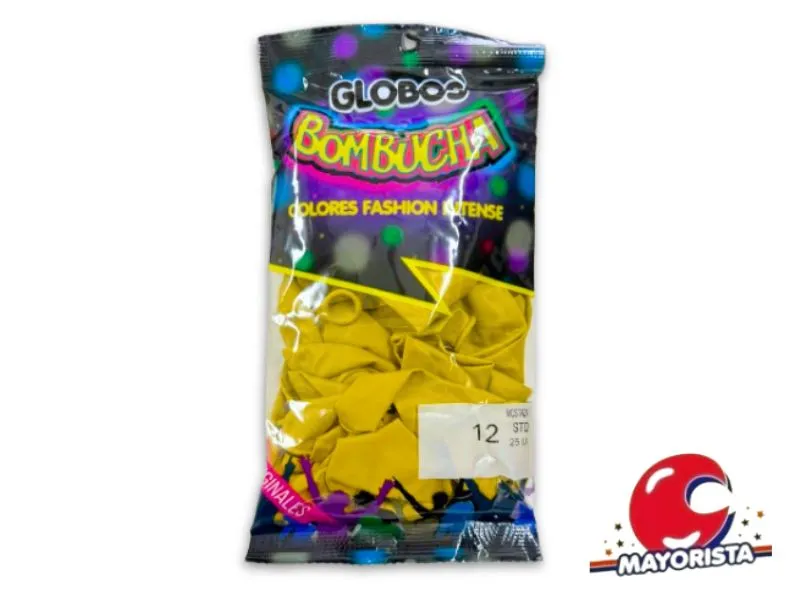 GLOBOS 12 X 25 STANDARD MOSTAZA BOMBUCHA