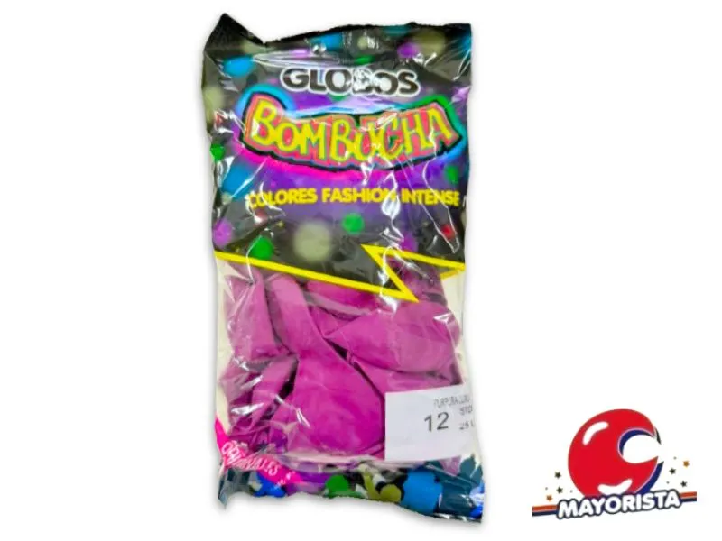 GLOBOS 12 X 25 STANDARD PURPURA LUXURY BOMBUCHA