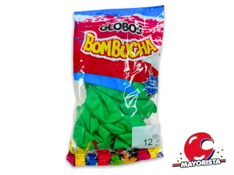 GLOBOS 12 X 25 STANDARD VERDE BOMBUCHA