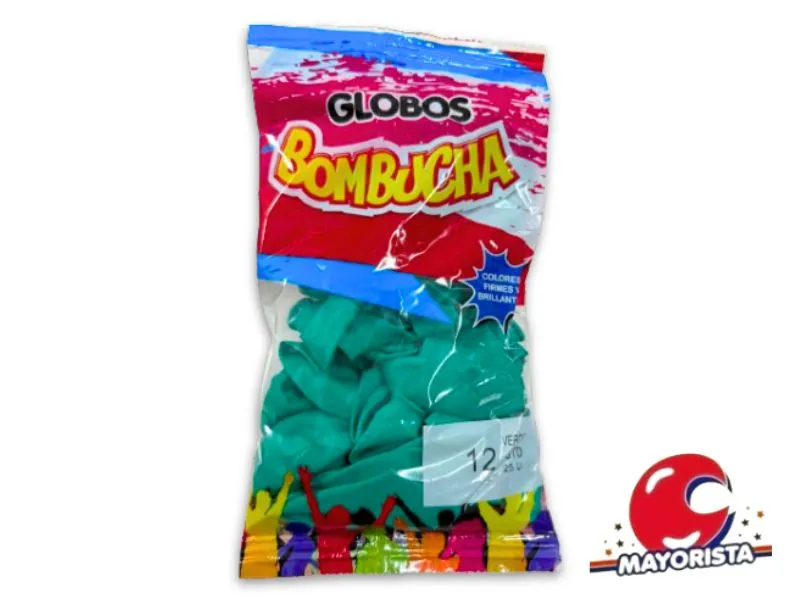GLOBOS 12 X 25 STANDARD VERDE HOJA BOMBUCHA