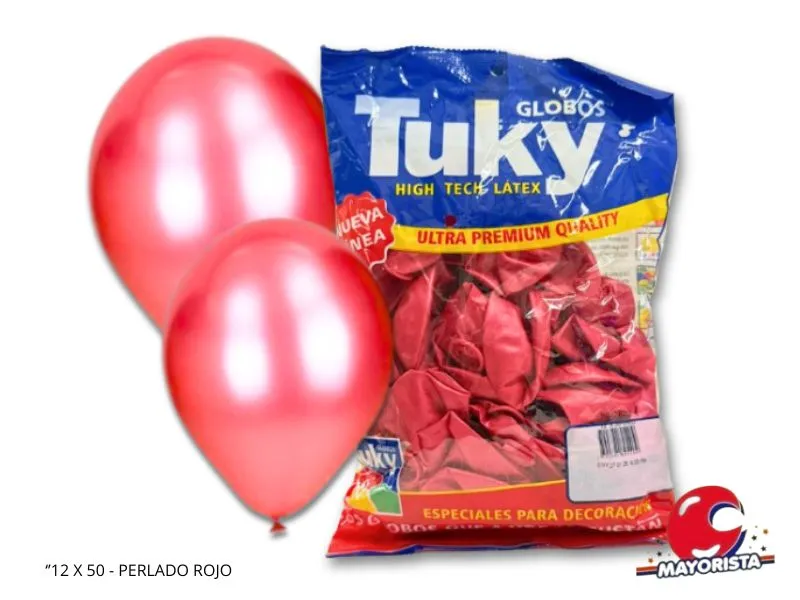 GLOBOS 12 X 50 STANDARD ROJO - TUKY