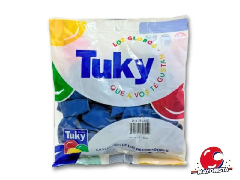 GLOBOS 9 X 25 STANDARD AZUL - TUKY