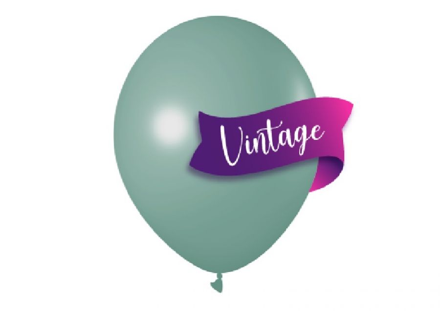 GLOBOS 9 X 25 VINTAGE VERDE OLIVA - TUKY