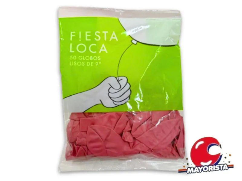GLOBOS 9 X 50 STANDARD ROSA GOLD - FIESTA LOCA