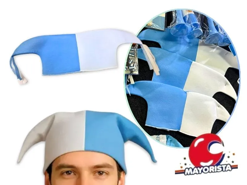 [9729] GORRO ARLEQUIN 2 PUNTAS ARGENTINA - ANTONIO