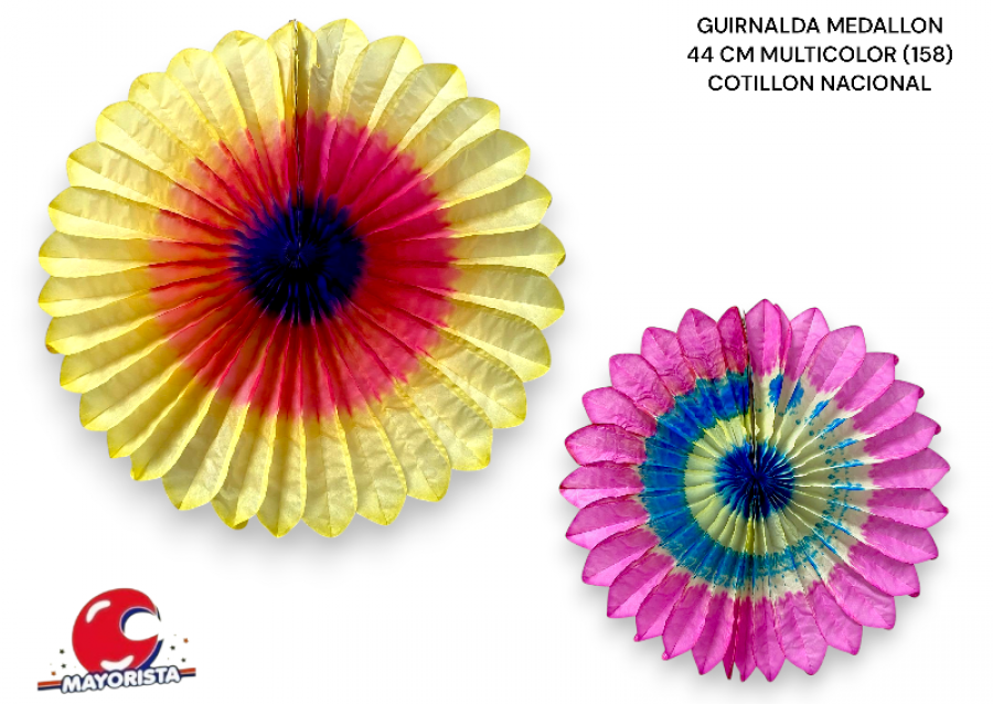 GUIRNALDA MEDALLON 44 CM MULTICOLOR (158) COTILLON NACIONAL