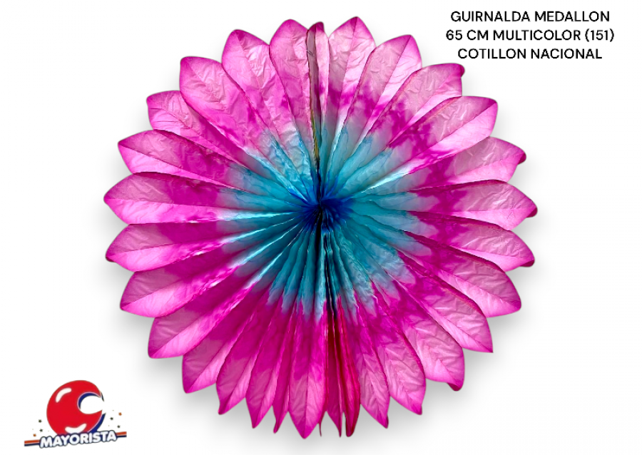 GUIRNALDA MEDALLON 65 CM MULTICOLOR (151) COTILLON NACIONAL