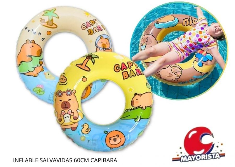 [2171] INFLABLE SALVAVIDAS 60CM CAPIBARA (DD-80460/INFA016) - SOL