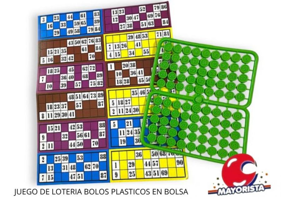 [1273] JUEGO DE LOTERIA BOLOS PLASTICOS EN BOLSA - TACAMAN