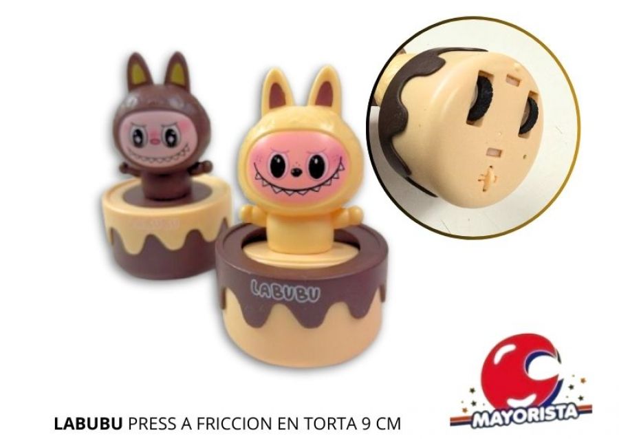 LABUBU PRESS A FRICCION EN TORTA 9 CM - SOL