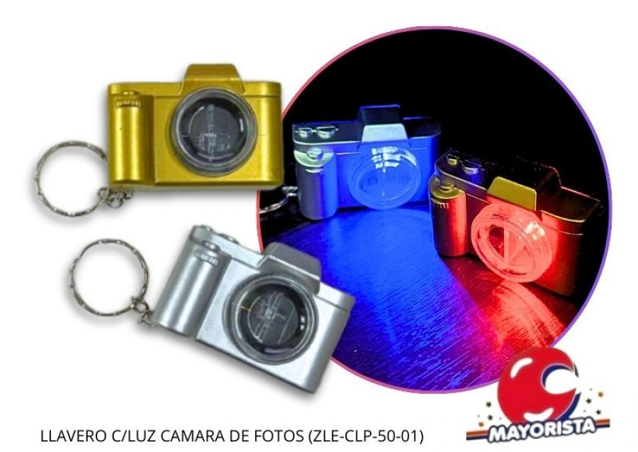 LLAVERO C/LUZ CAMARA DE FOTOS (ZLE-CLP-50-01) ERIK