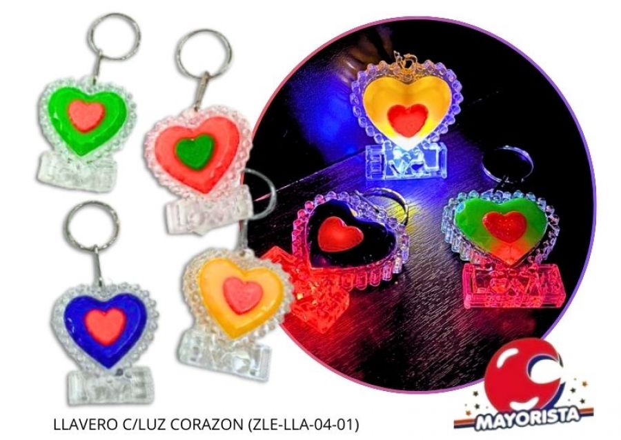 [4182] LLAVERO C/LUZ CORAZON (ZLE-LLA-04-01) ERIK
