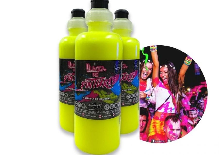 [6901028500302] LLUVIA DE PINTURAS AMARILLO FLUO X 250 CC (0302) ARTELIGHT
