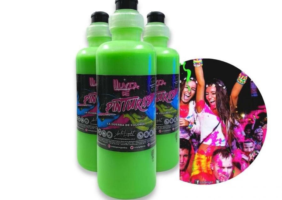 [6901028500340] LLUVIA DE PINTURAS VERDE MANZANA FLUO X 250 CC (0340) ARTELIGHT