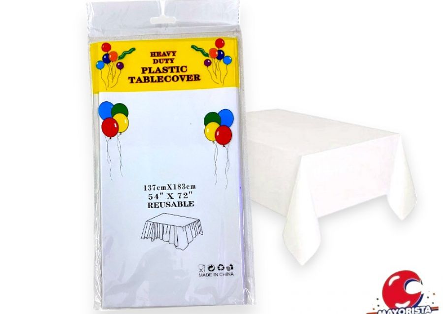 [3044] MANTEL PLASTICO BLANCO 183X137 (ZLE-CM-01-02) ERIK