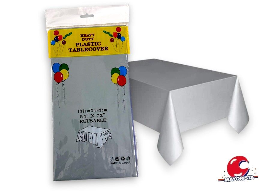 [2196] MANTEL PLASTICO PLATA 183X137 (ZLE-CM-01-02) ERIK