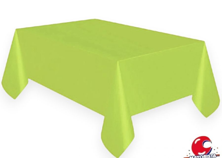 [2085] MANTEL PLASTICO VERDE MANZANA 1,80 X 1,20 CM - FESTEJARG