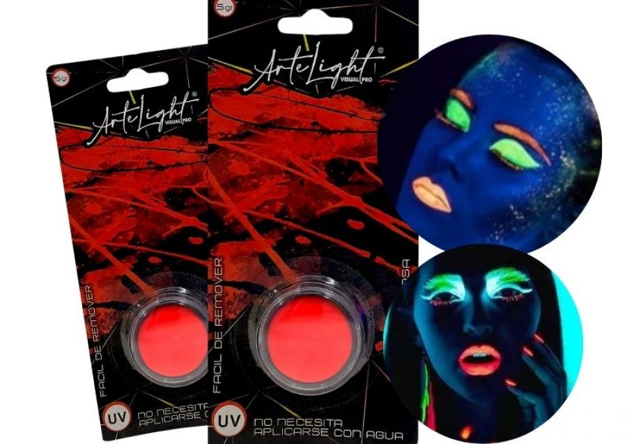 [6901028505024] MAQUILLAJE ARTISTICO X 1 NARANJA FLUO 5 GRS (5024) ARTELIGHT