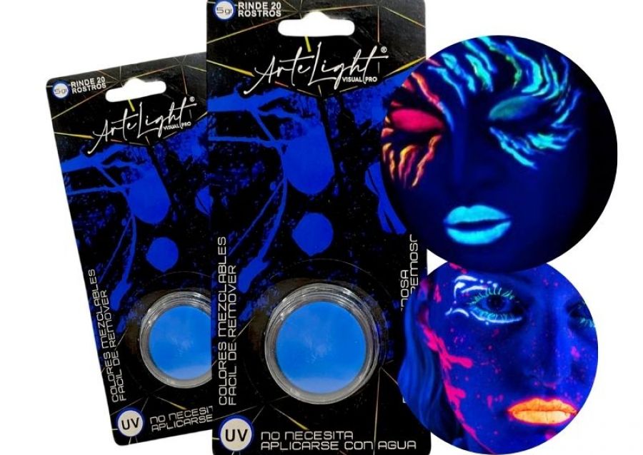 [6901028505055] MAQUILLAJE ARTISTICO X 1 TURQUESA FLUO 5 GRS (5055) ARTELIGHT