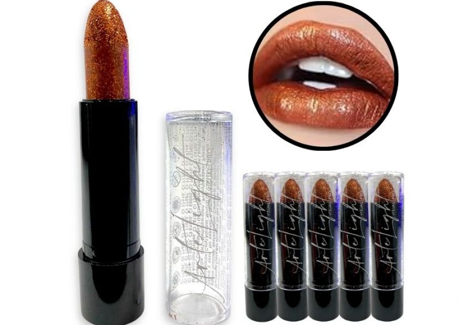 MAQUILLAJE LABIAL C/GLITTER COBRE 5 GRS (7424) ARTELIGHT