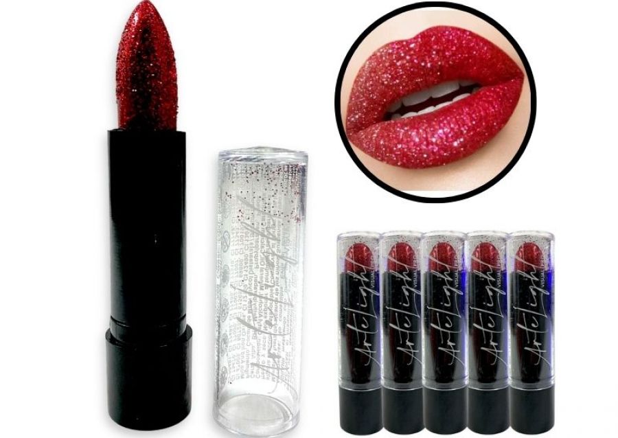 MAQUILLAJE LABIAL C/GLITTER ROJO 5 GRS (7455) ARTELIGHT