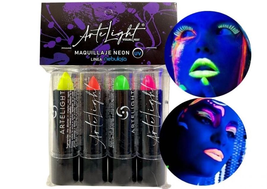 [6901028507004] MAQUILLAJE LABIAL FLUO X 4 DE 5 GRS C/U (7004) ARTELIGHT