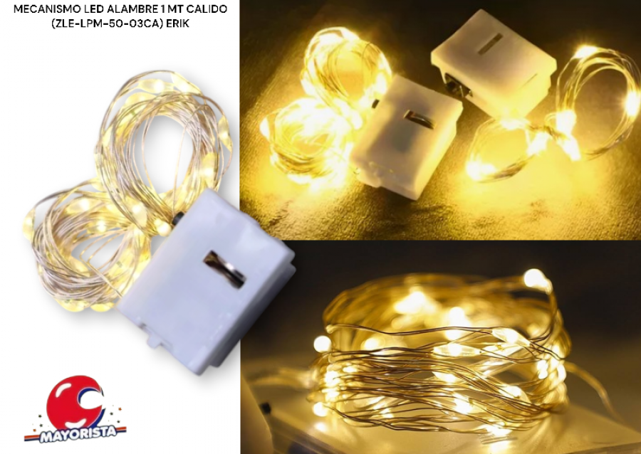 MECANISMO LED ALAMBRE 1 MT CALIDO (ZLE-LPM-01CA/YJ0669) YJ IMPORT