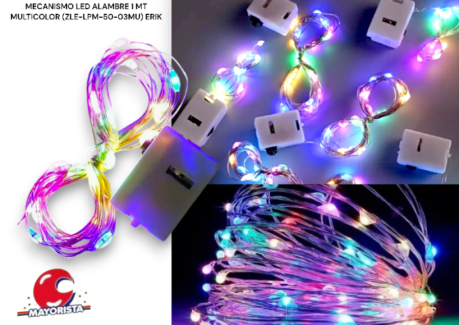 MECANISMO LED ALAMBRE 1 MT MULTICOLOR (ZLE-LPM-01MU/YJ0669) YJ IMPORT