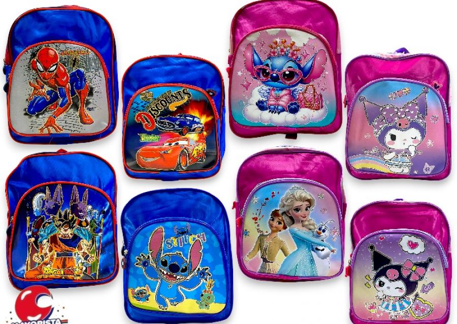 [2024198319209] MOCHILA INFANTIL PERSONAJE C/BRILLO 29CM (A920-20) MODA