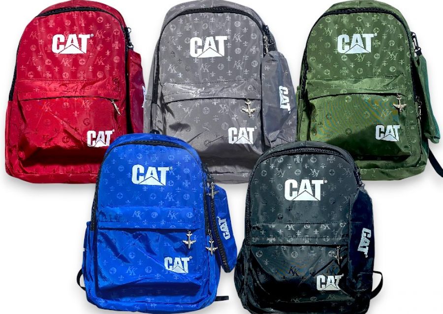 [2024198319179] MOCHILA LONA CAT 3 CIERRES 45CM C/CANOPLA (A917-20) MODA