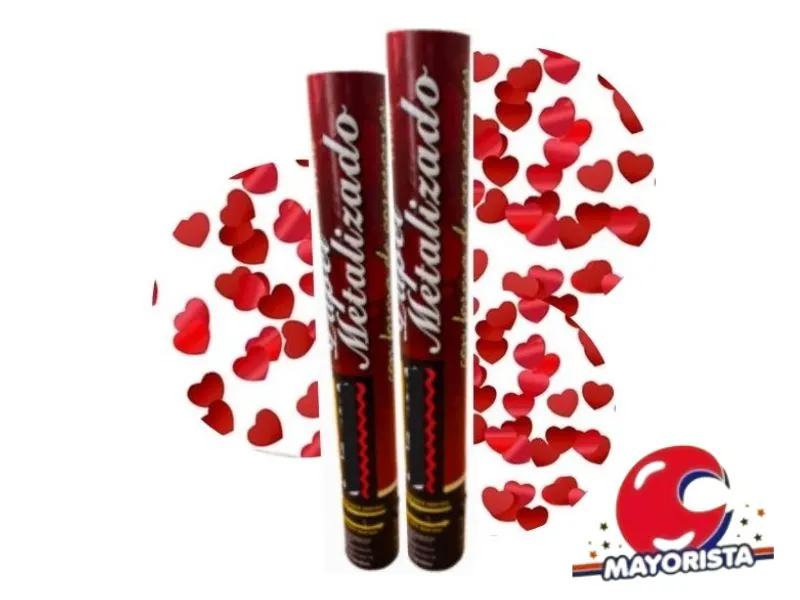 MORTERO 40 CM LANZA CORAZONES PAPEL METALIZADO (UTA4212) CIENFUEGOS