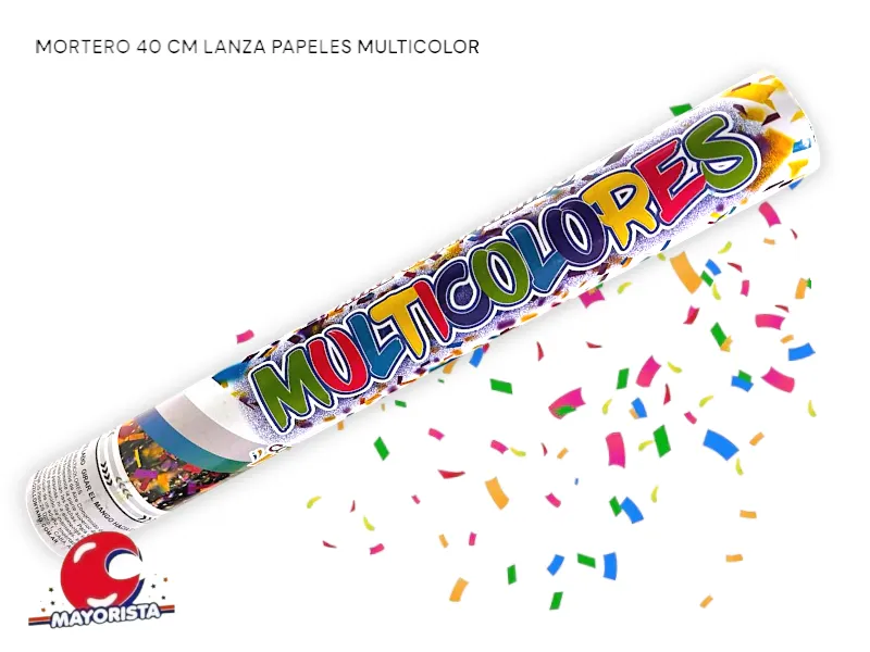MORTERO 40 CM LANZA PAPELES MULTICOLOR (LP0003) YJ IMPORT
